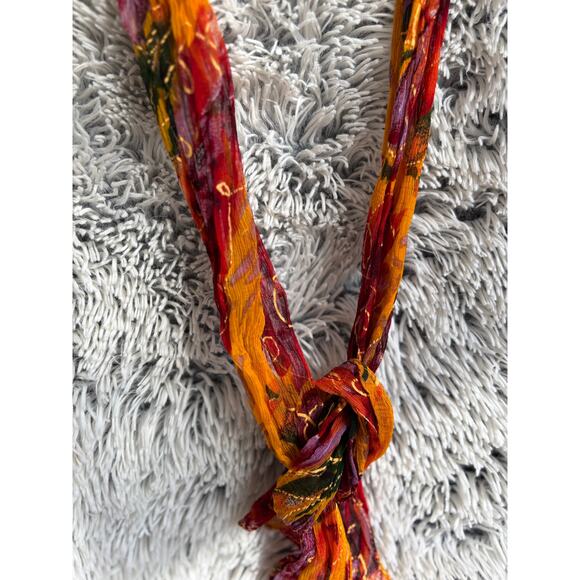 Vintage 90's Vibrant Skinny Scarf - Picture 2 of 6